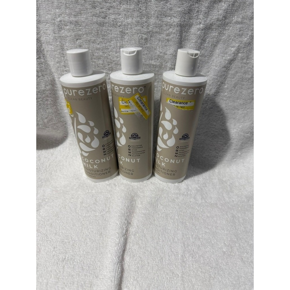 Purezero Clean Beauty Coconut Milk Moisturizing Conditioner 12oz Lot of 3 New